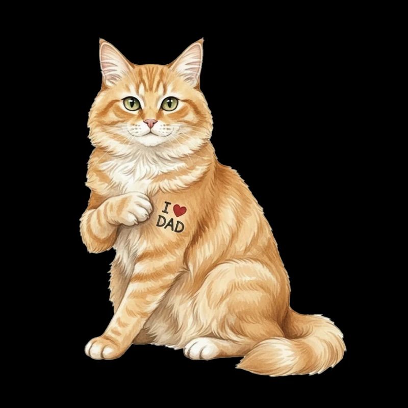 Ich Herz Dad Cat
