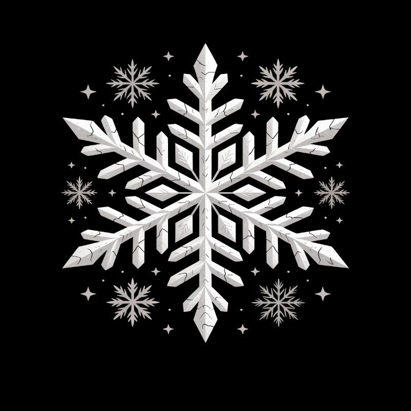 Large Elegant Snowflake Winter
