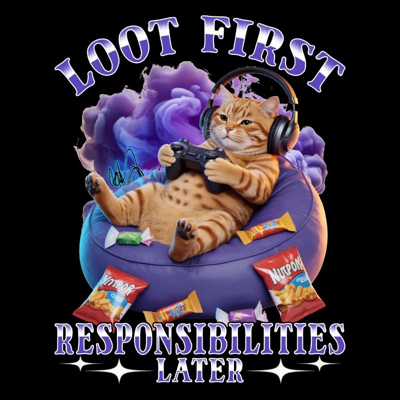 Chat gamer drôle
