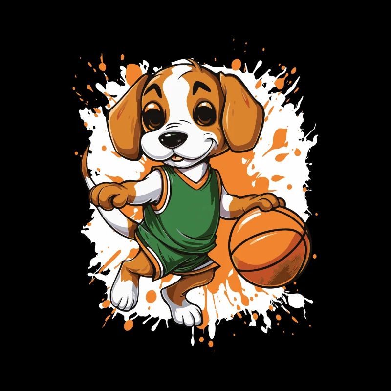 Éclaboussure de chien de basket-ball