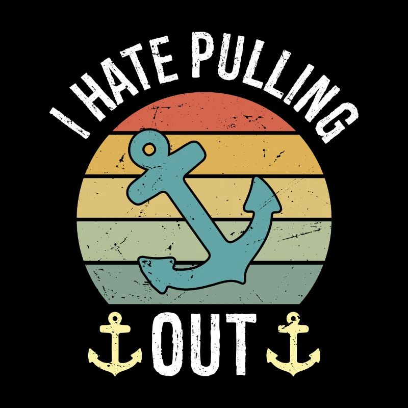 I hate pulling Out Retro boating Fishing boat