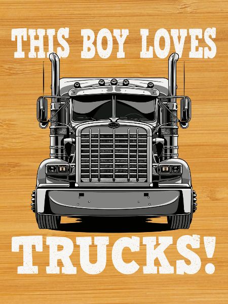 Junge liebt Trucks Frontansicht