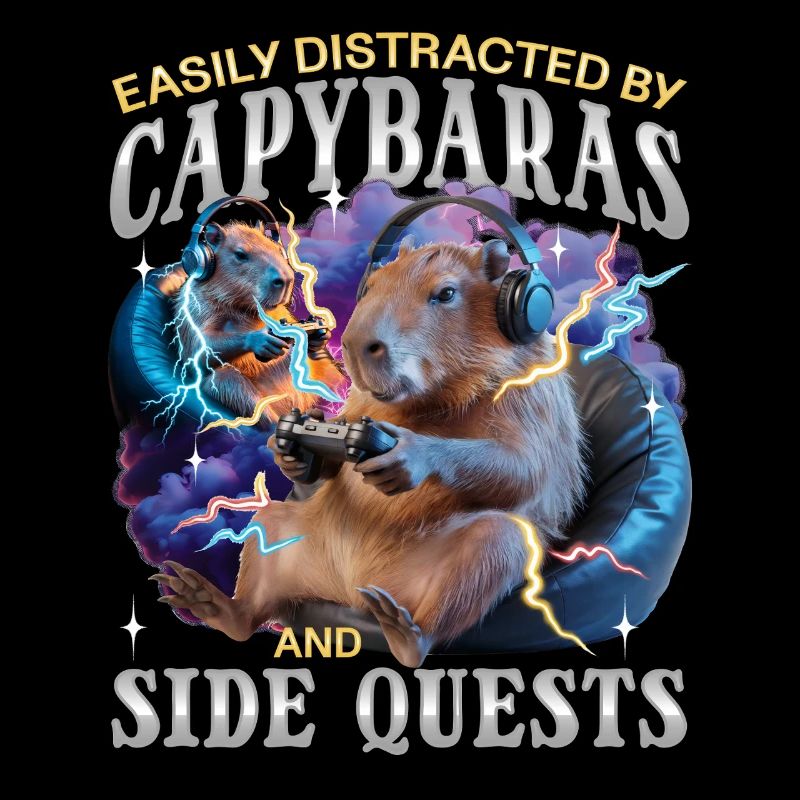 Funny Gaming Gamer Capybara