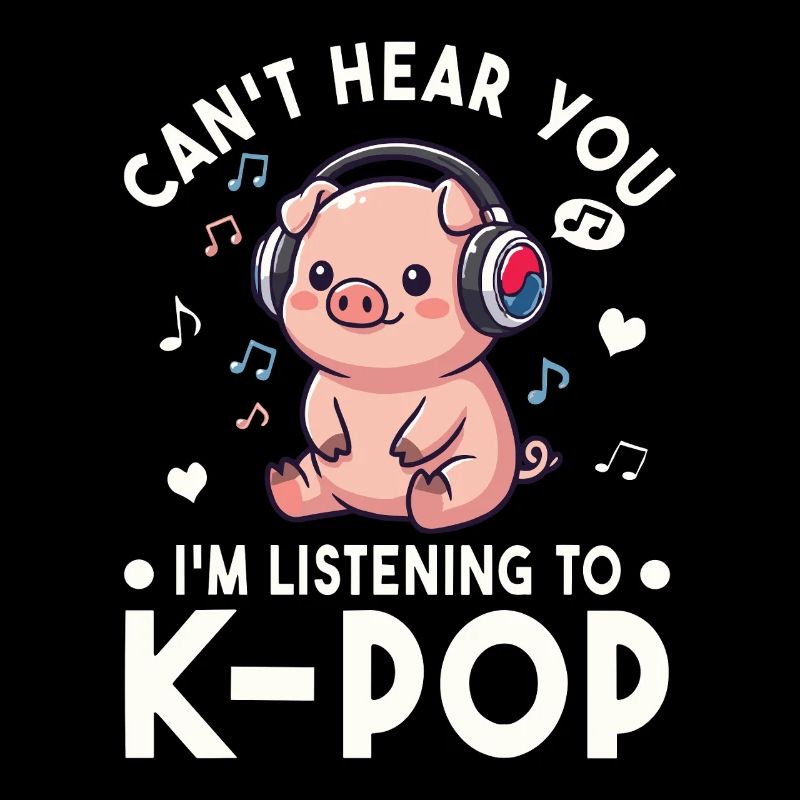 K-Pop Piggy – Conception des éventails de musique Kawaii
