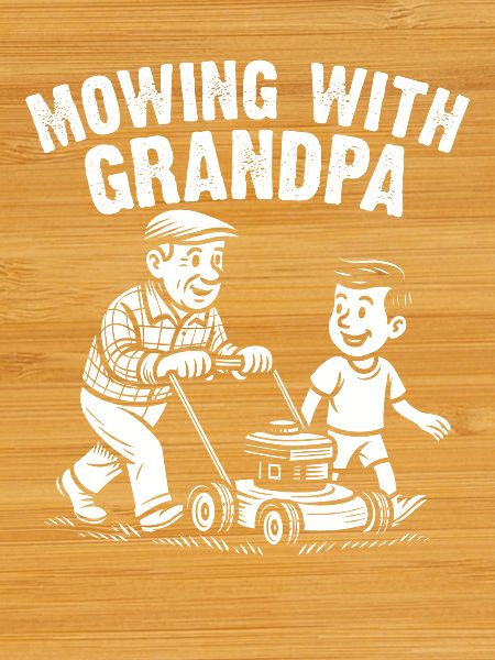 Mowing With Grandpa