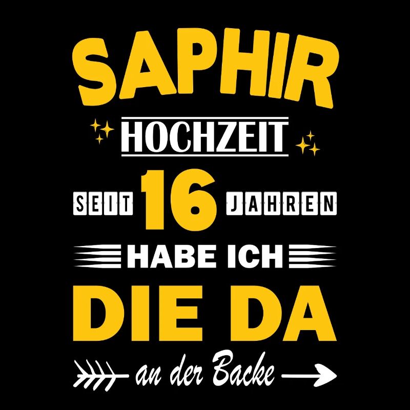 Saphirhochzeit 16 Hochzeitstag Jahrestag Ehemann