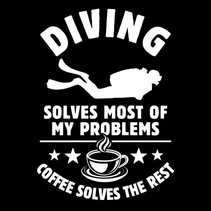 La plongée résout la plupart de mes problèmes Cadeau café