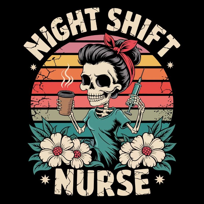 Infirmière de nuit rétro