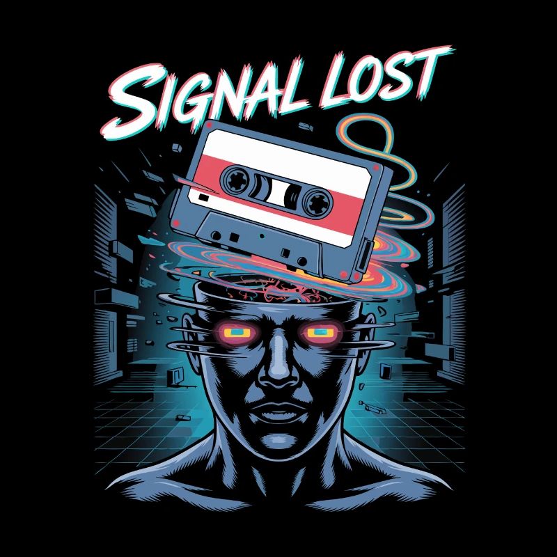 Signal a perdu le design de bugs rétro de science-fiction