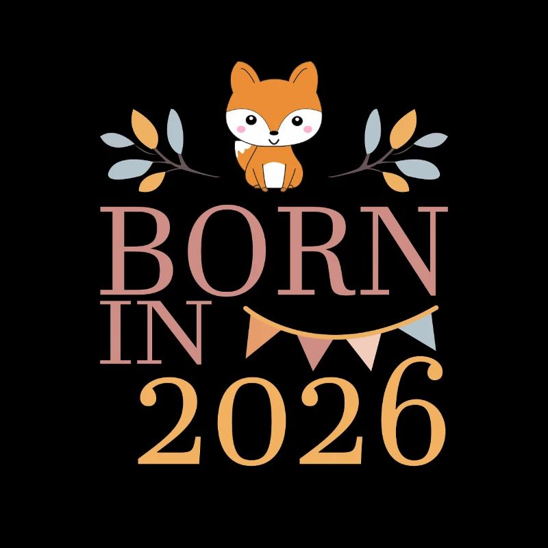 Bébé né en 2026 Né en 2026 Mignon renard