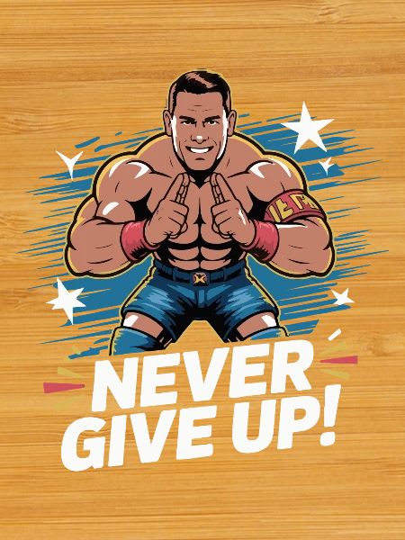 Never Give Up Wrestler Hero