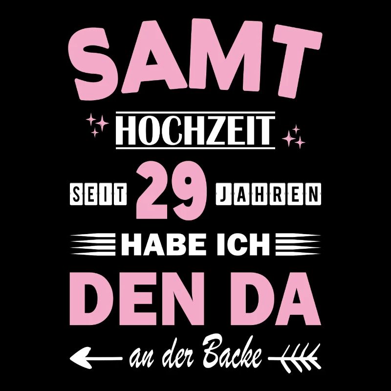 Samthochzeit 29 Hochzeitstag Jahrestag Ehefrau