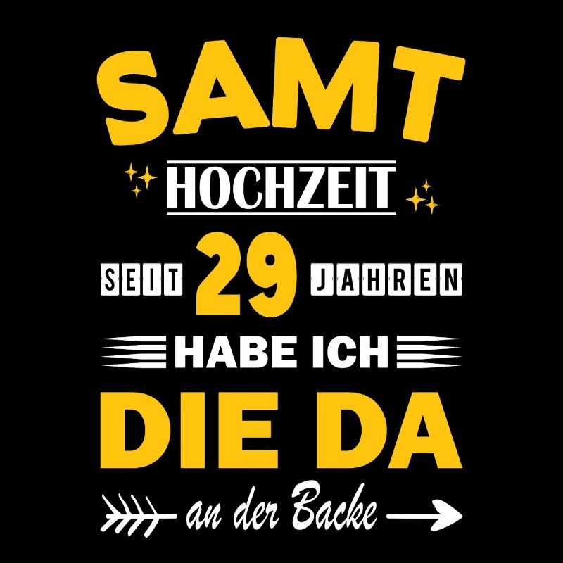 Samthochzeit 29 Hochzeitstag Jahrestag Ehemann