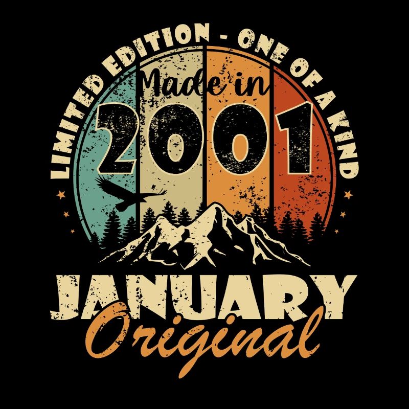 2001 Januar Original Vintage Kreis Tee