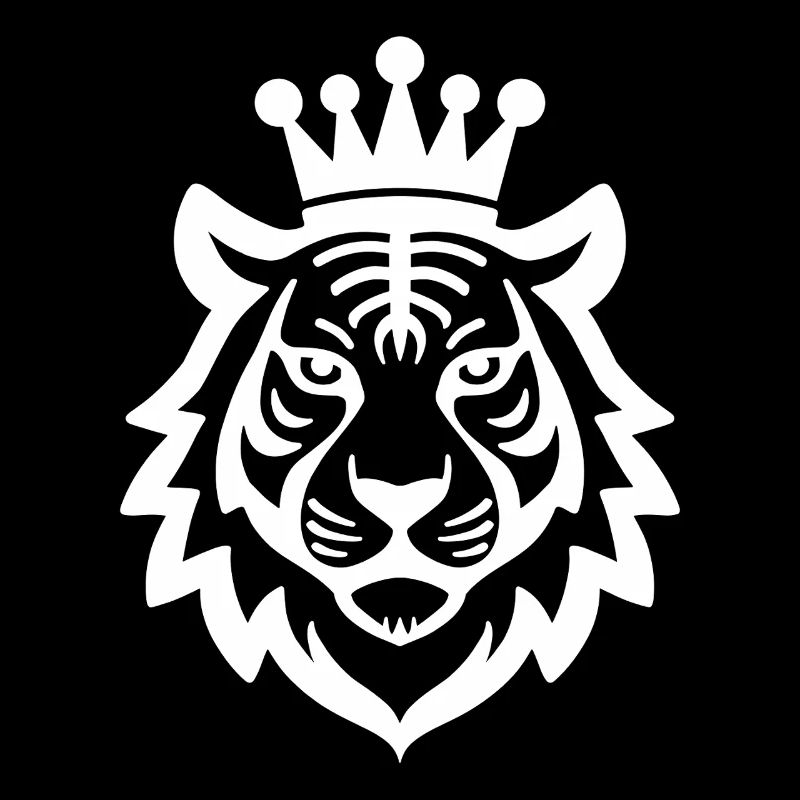 Tiger mit Krone König der Wildnis