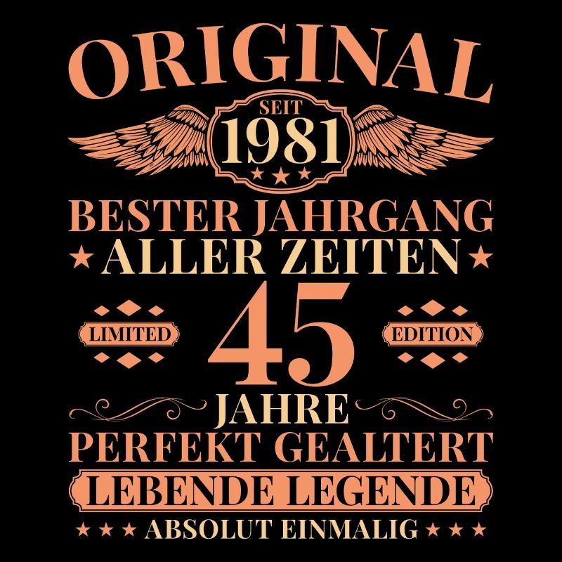 45e anniversaire de Vintage Born Legend 1981