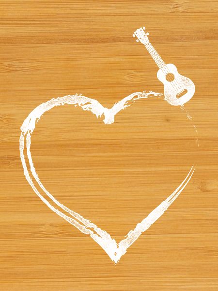 Hawaiian Ukulele Uke Heart