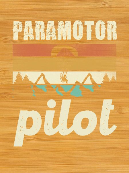 Paramotor Pilot Retro Sunset