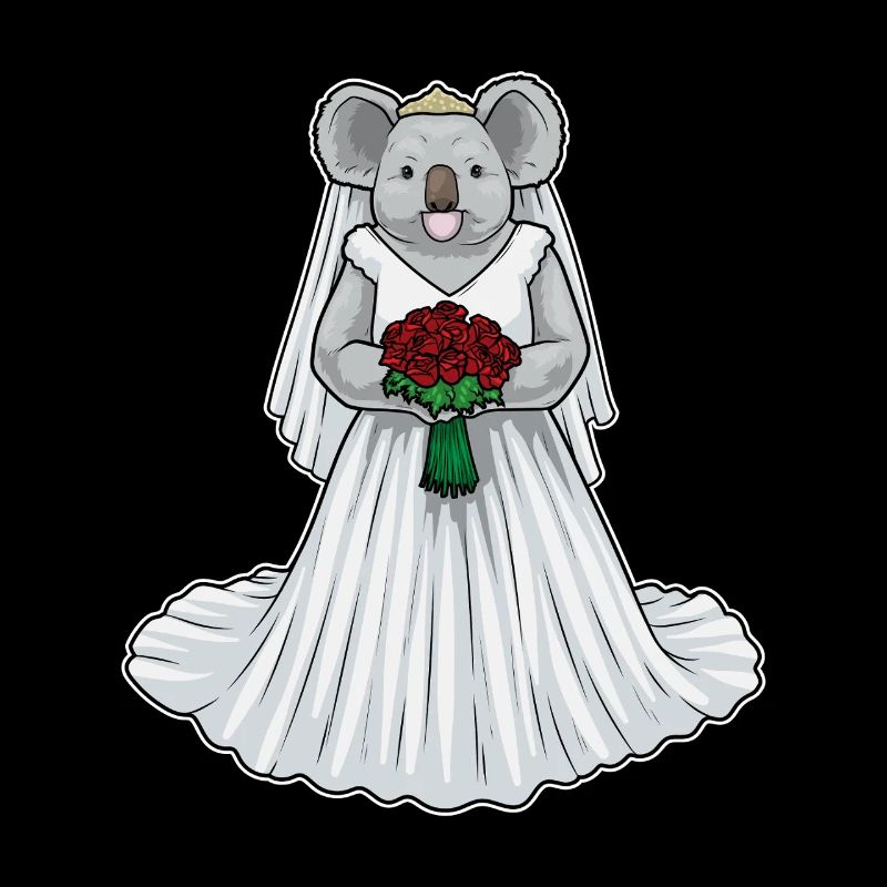Koala Braut Rose Hochzeit