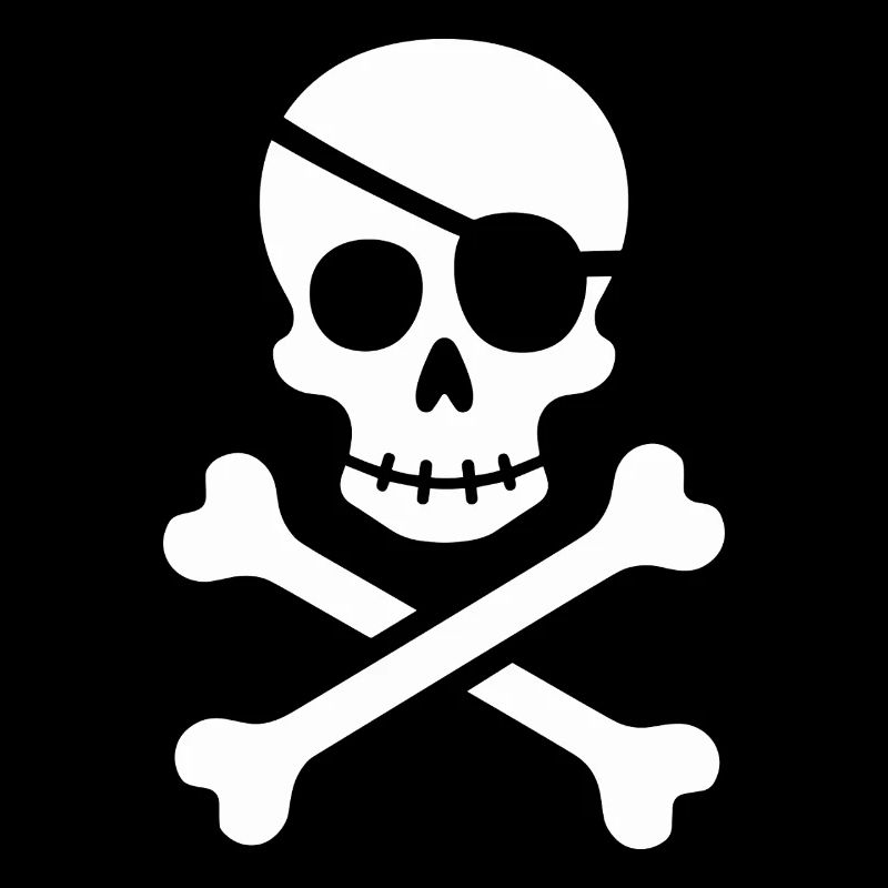 Classic Jolly Roger Pirate Skull