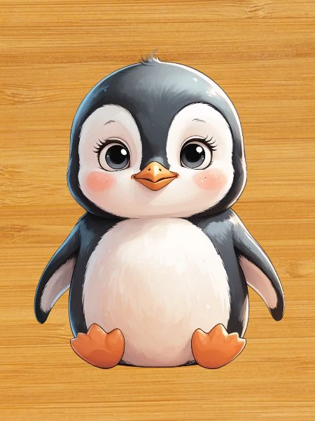 Cuddly Penguin Illustration