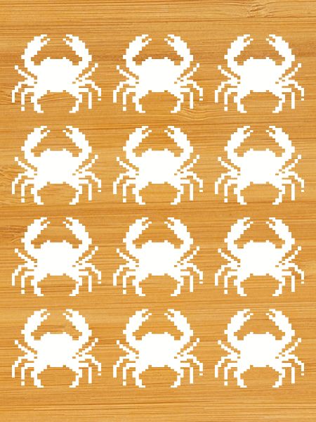 Crab Pixel Pattern Repeat