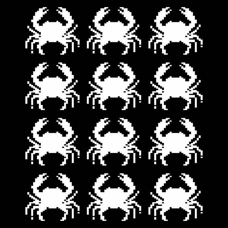 Crab Pixel Pattern Repeat