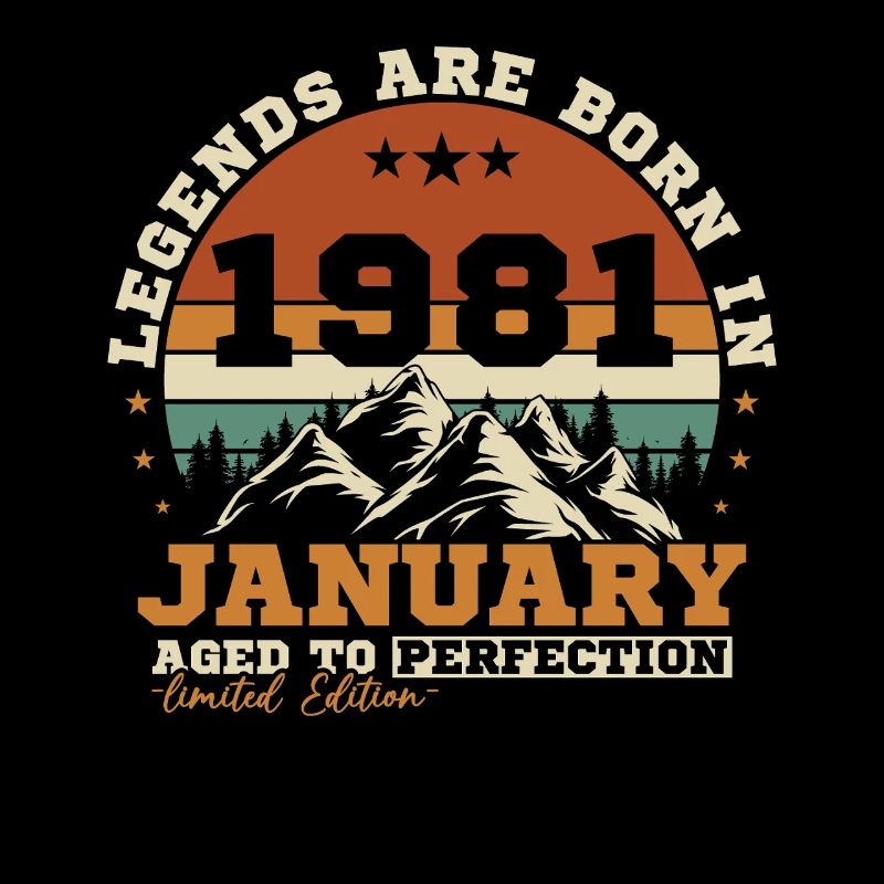 Januar 1981 Vintage-Retro-Geburtstagsgeschenk