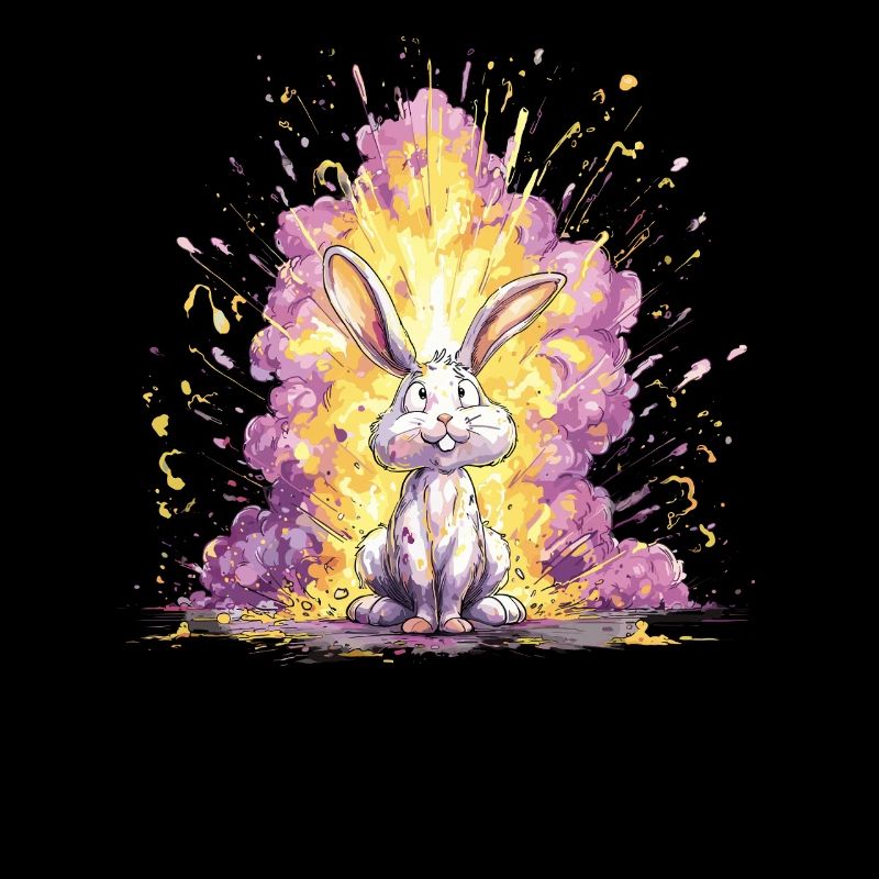 Farbexplosion Hase Illustration