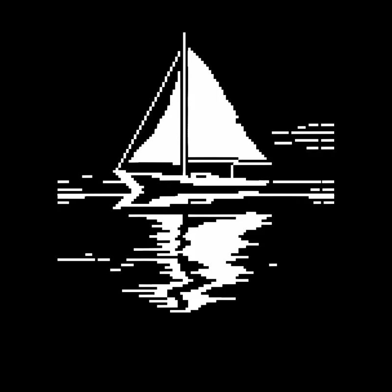 Sailboat Pixel Graphic