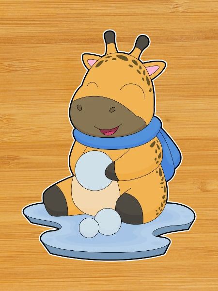 Giraffe Winter Snowball