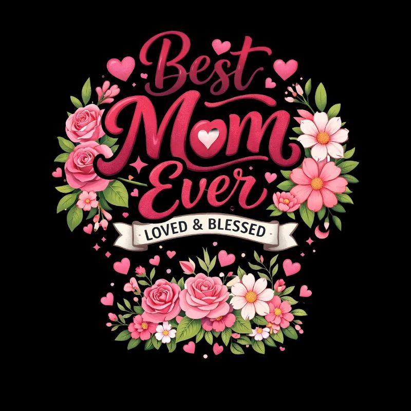 Best Mom Ever Flower Wreath