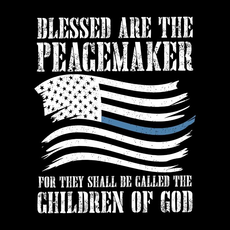 Chemise du verset biblique du drapeau Peacemaker