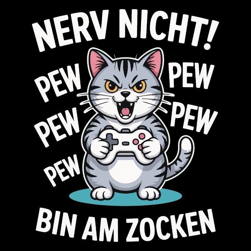 Courage Not I Gaming Cat Design