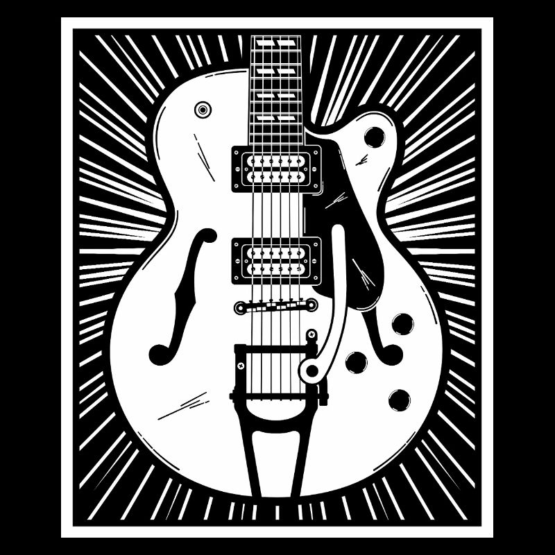 Retro-Gitarren-Silhouette