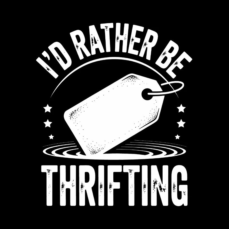Thrifting Tag Graphic Vintage Style