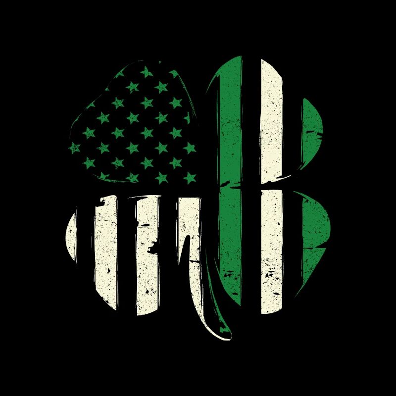 Drapeau américain du trèfle américain St Patrick’s