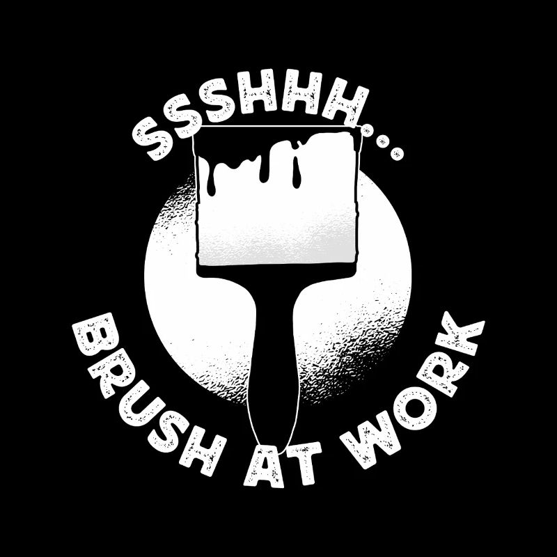 Funny Art Painter Brush At Work Drawing Gift