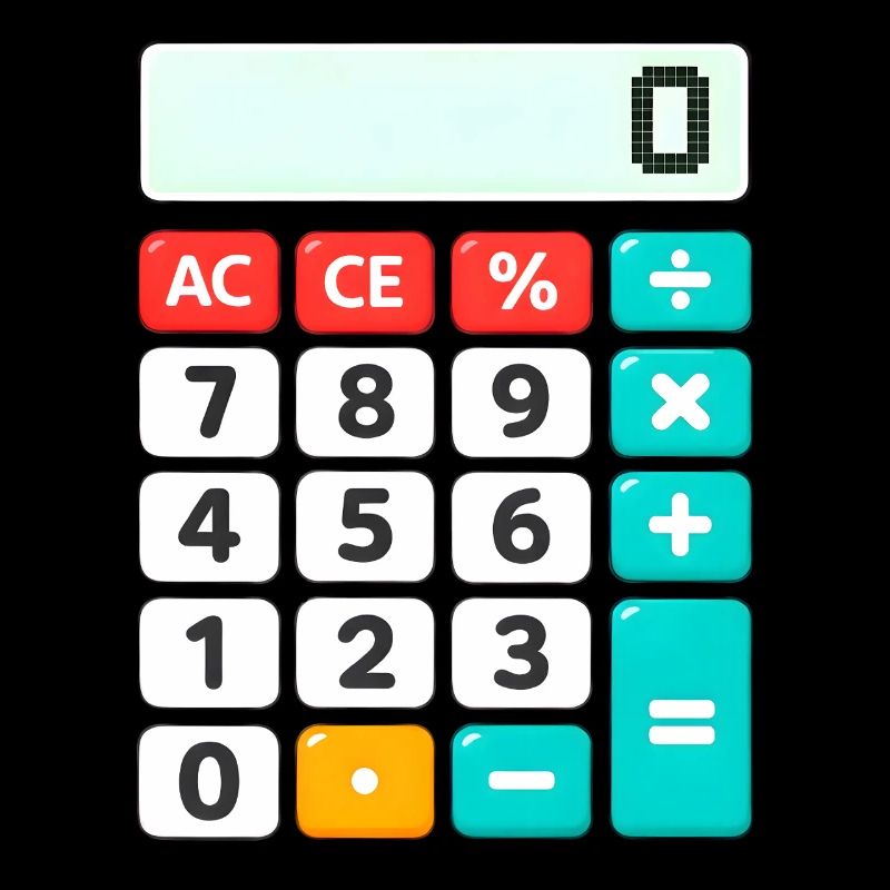 Retro Color-Block Calculator