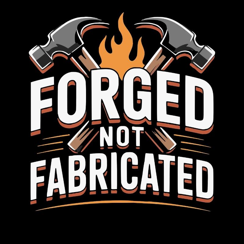 Forged Not Fabricated Blacksmith Saying