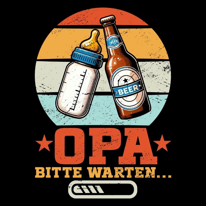 Opa Bitte Warten Baby Großvater Pops Großeltern