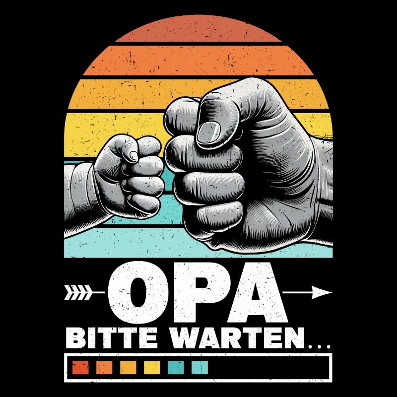 Opa Bitte Warten Baby Großvater Pops Großeltern