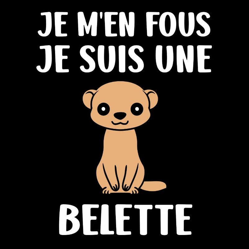 Süßes Wiesel auf Schwarz