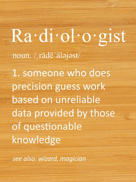 Radiologist Funny Dictionary Definition Art