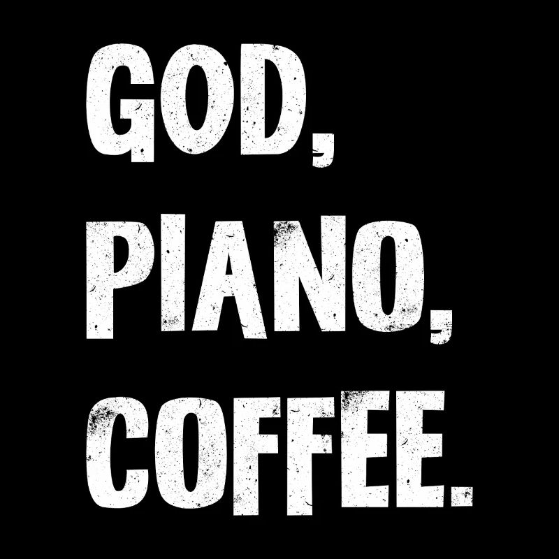 GOD PIANO COFFEE Typographie