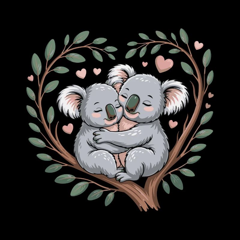 Koala Couple Saint-Valentin
