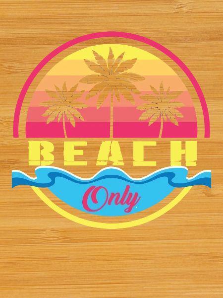 Beach Only Palmen Sunset Logo