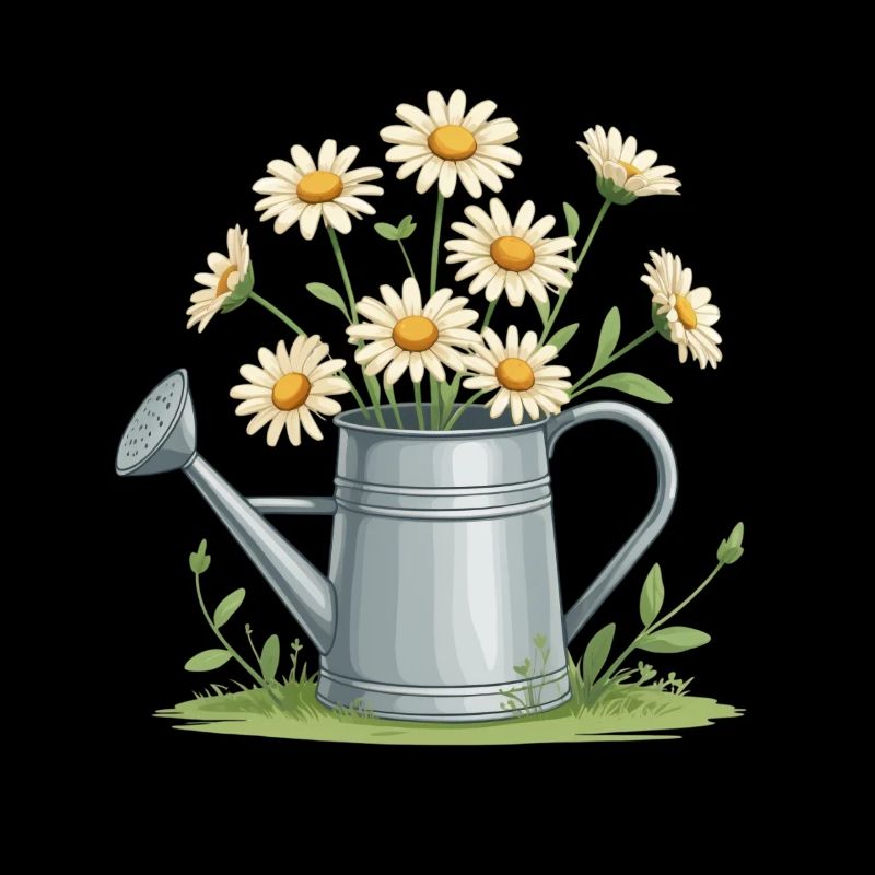 Gänseblümchen in der Gießkanne