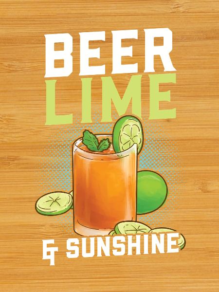 Bière, lime soleil