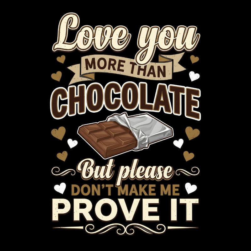 Je t’aime plus que le chocolat drôle de Saint-Valentin